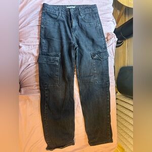 Mango Dark Gray Cargo Pants for Men